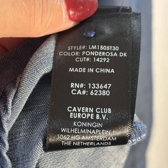 Liverpool Womens Button-Up Denim Shirt With Double Chest Pockets & Button Accent - Picture 7 of 7